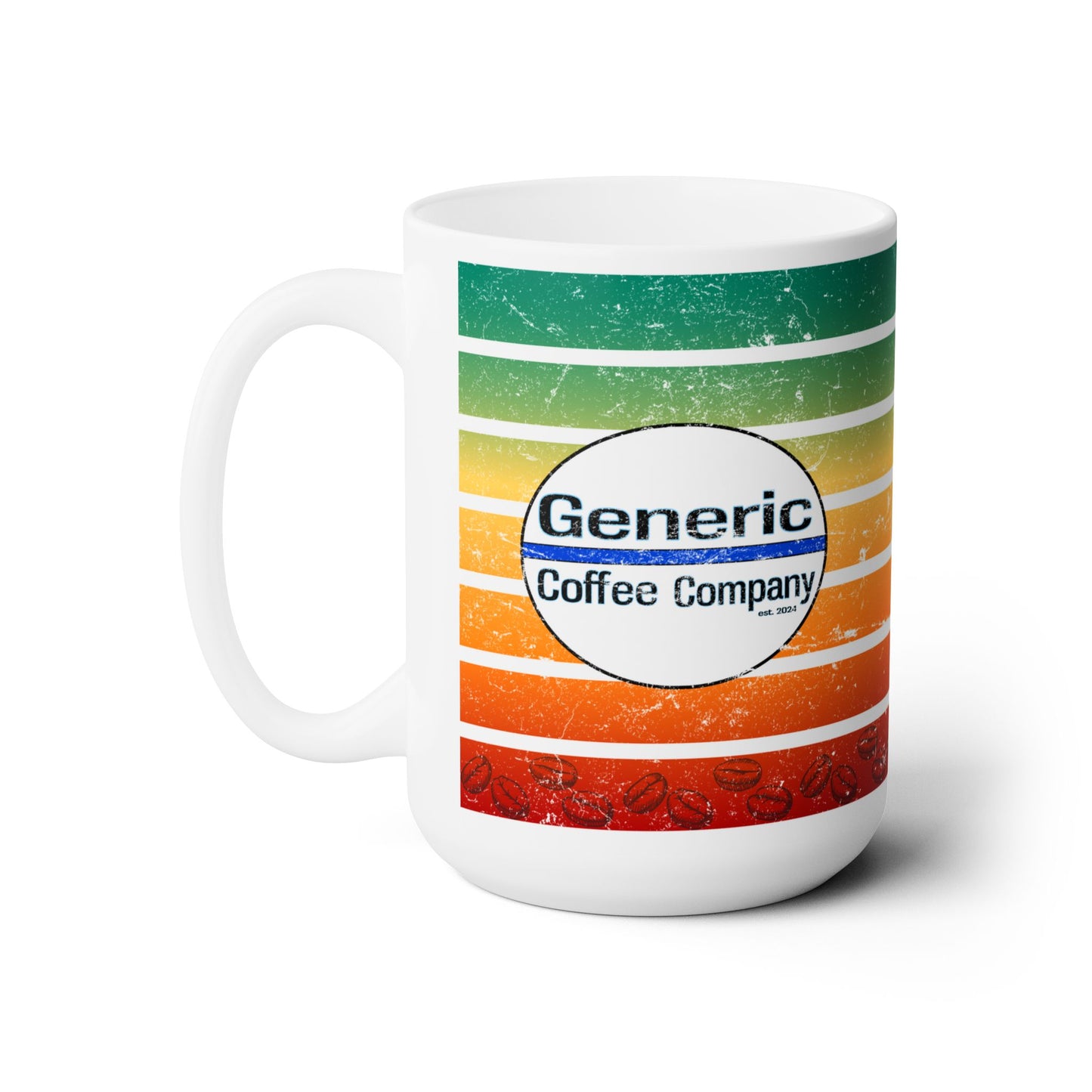 Rise & Grind Vintage Retro Ceramic Mug 15oz