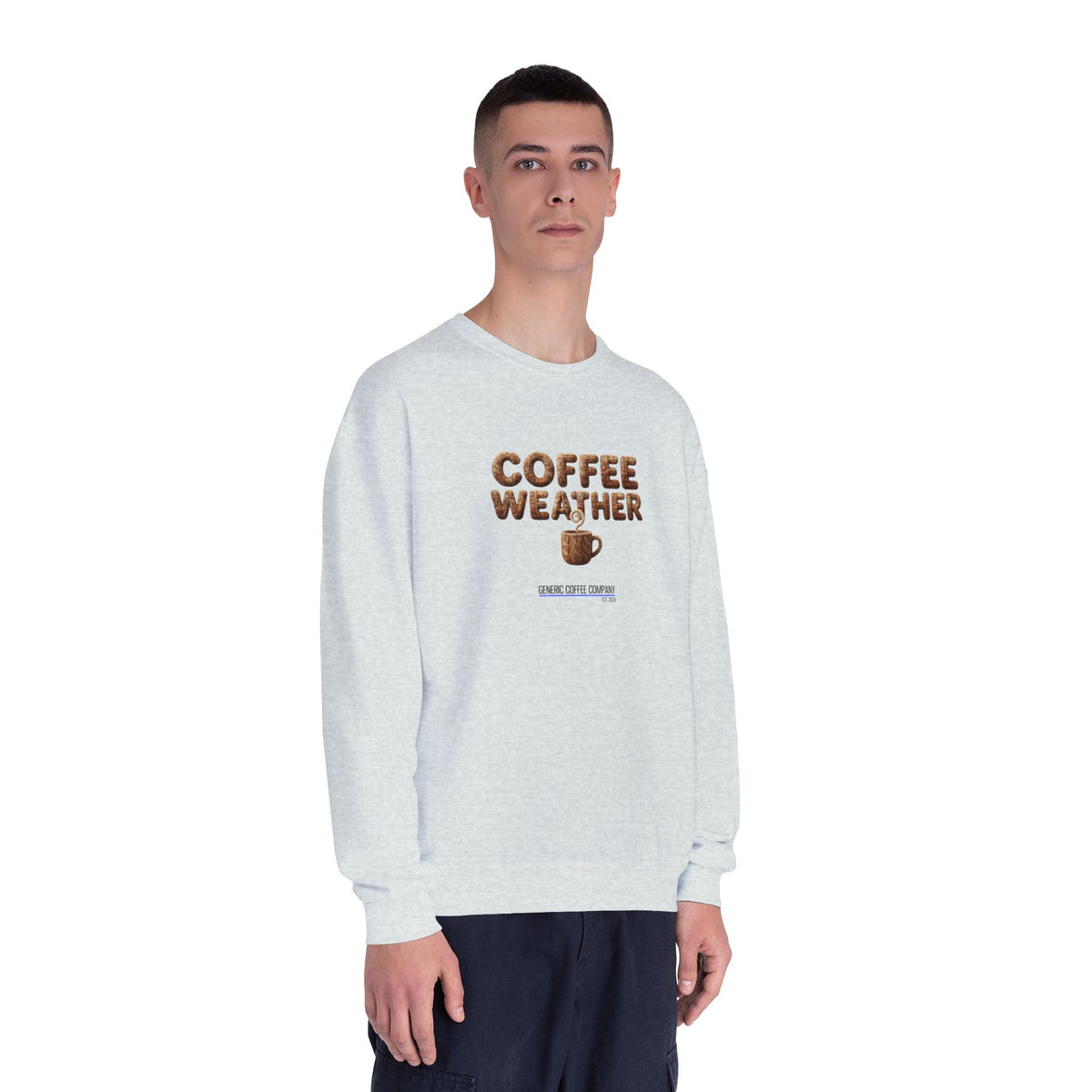 Coffee Weather + Mug Crewneck Sweatshirt — Cozy Café Vibe Pullover