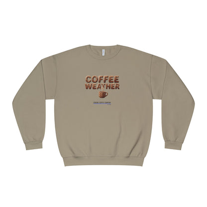 Coffee Weather + Mug Crewneck Sweatshirt — Cozy Café Vibe Pullover