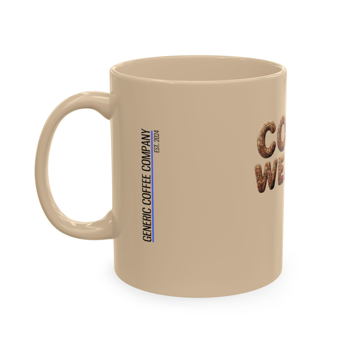 "Coffee Weather" Ceramic Mug — Cozy Coffee Lover Gift