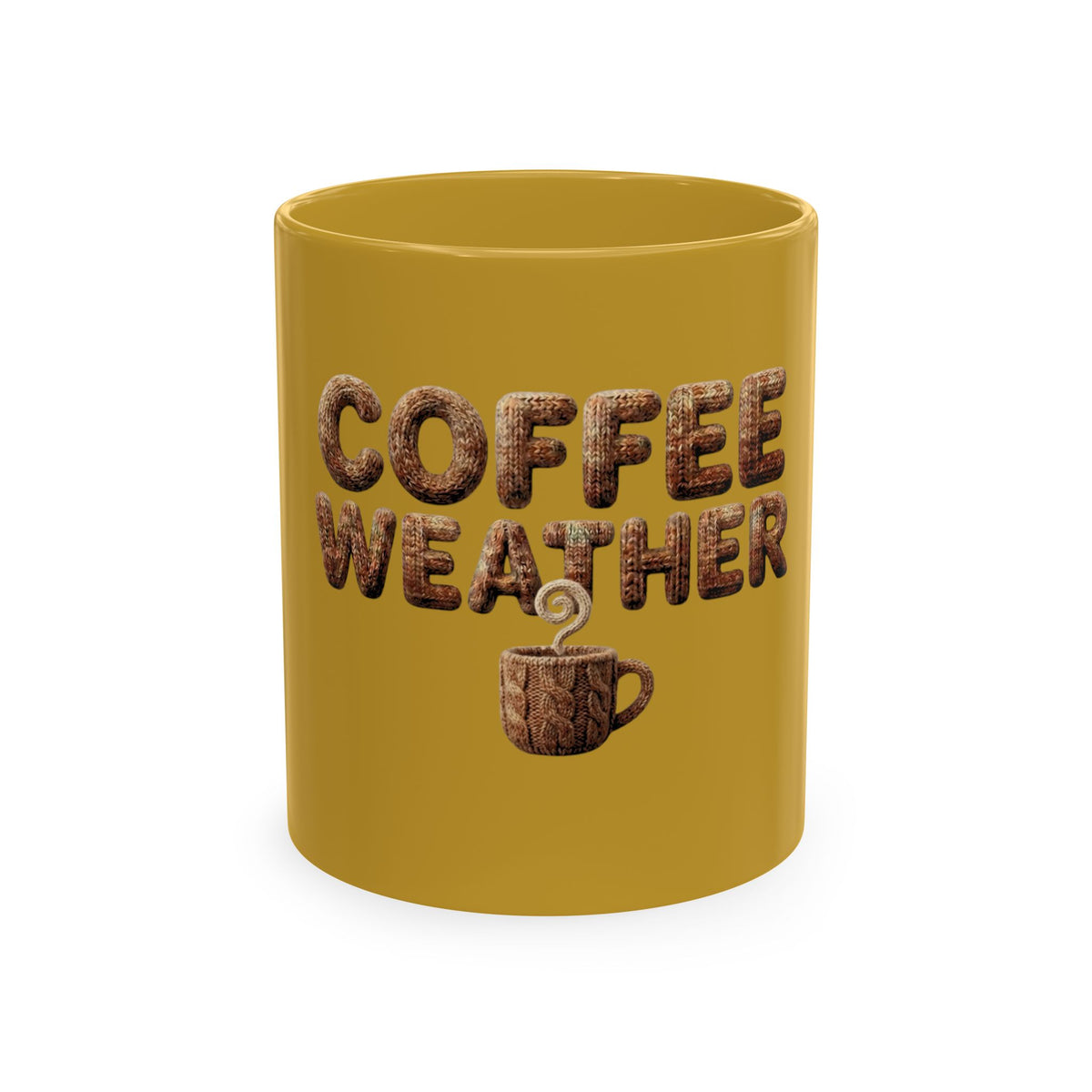 "Coffee Weather" Ceramic Mug — Cozy Coffee Lover Gift