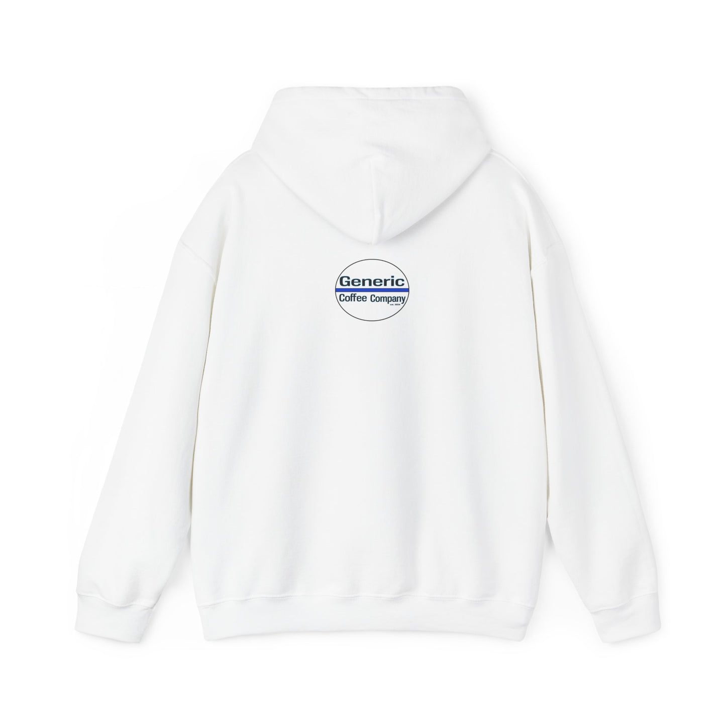 Coffee. Now. - White Hooded Sweatshirt, Generic Coffee Company Clothing