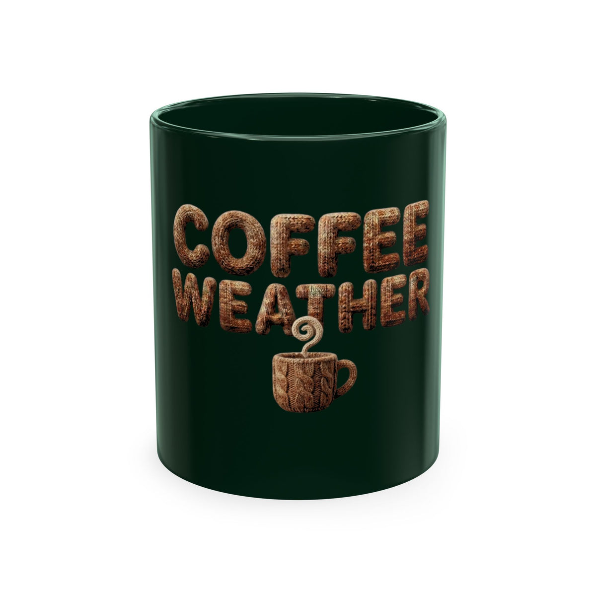 "Coffee Weather" Ceramic Mug — Cozy Coffee Lover Gift