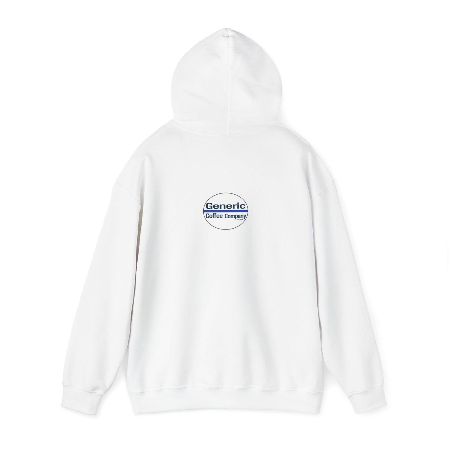 Coffee. Now. - White Hooded Sweatshirt, Generic Coffee Company Clothing