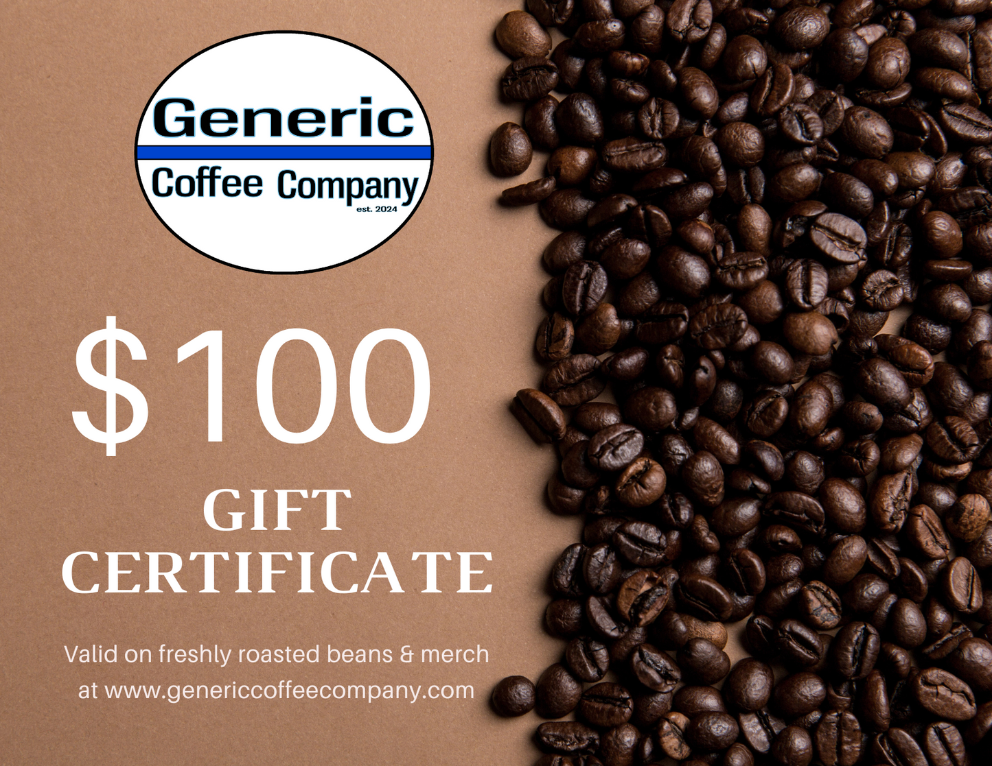 Generic Coffee Company Gift Cards