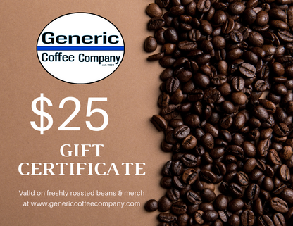 Generic Coffee Company Gift Cards